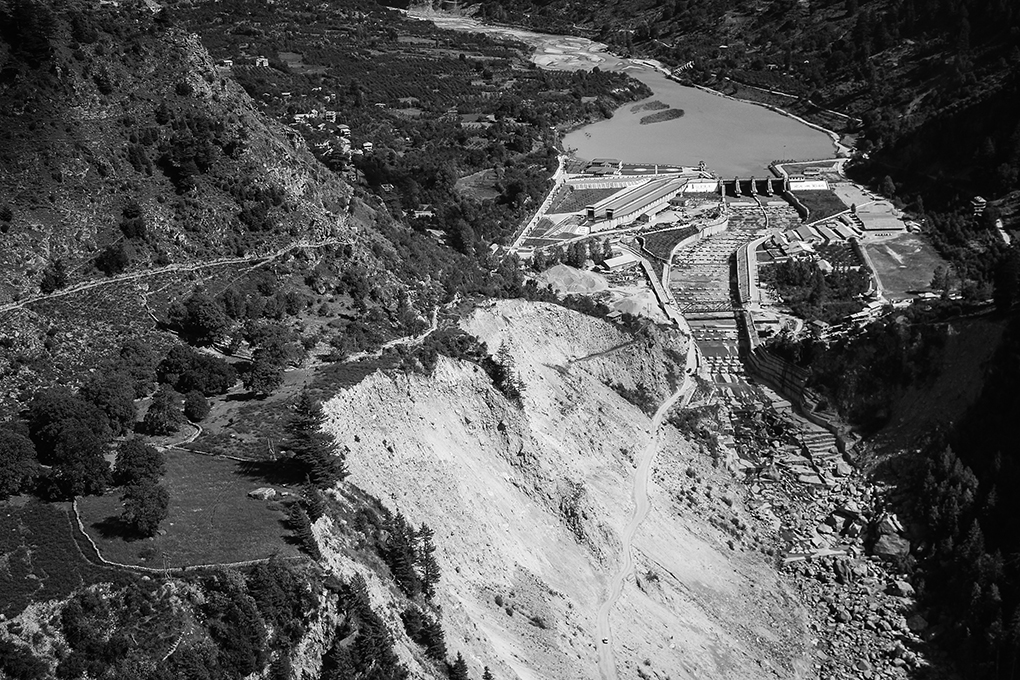 Damsite of Baspa 2 hydroelectricity project in Sangla valley, Kinnaur, Himachal Pradesh