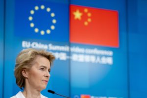 <p>Ursula von der Leyen, president of the EU Commission, at an EU–China summit video conference (Image: Alamy)</p>