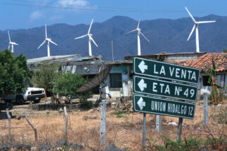 Wind turbines near the town of La Venta, Oaxaca, Mexico