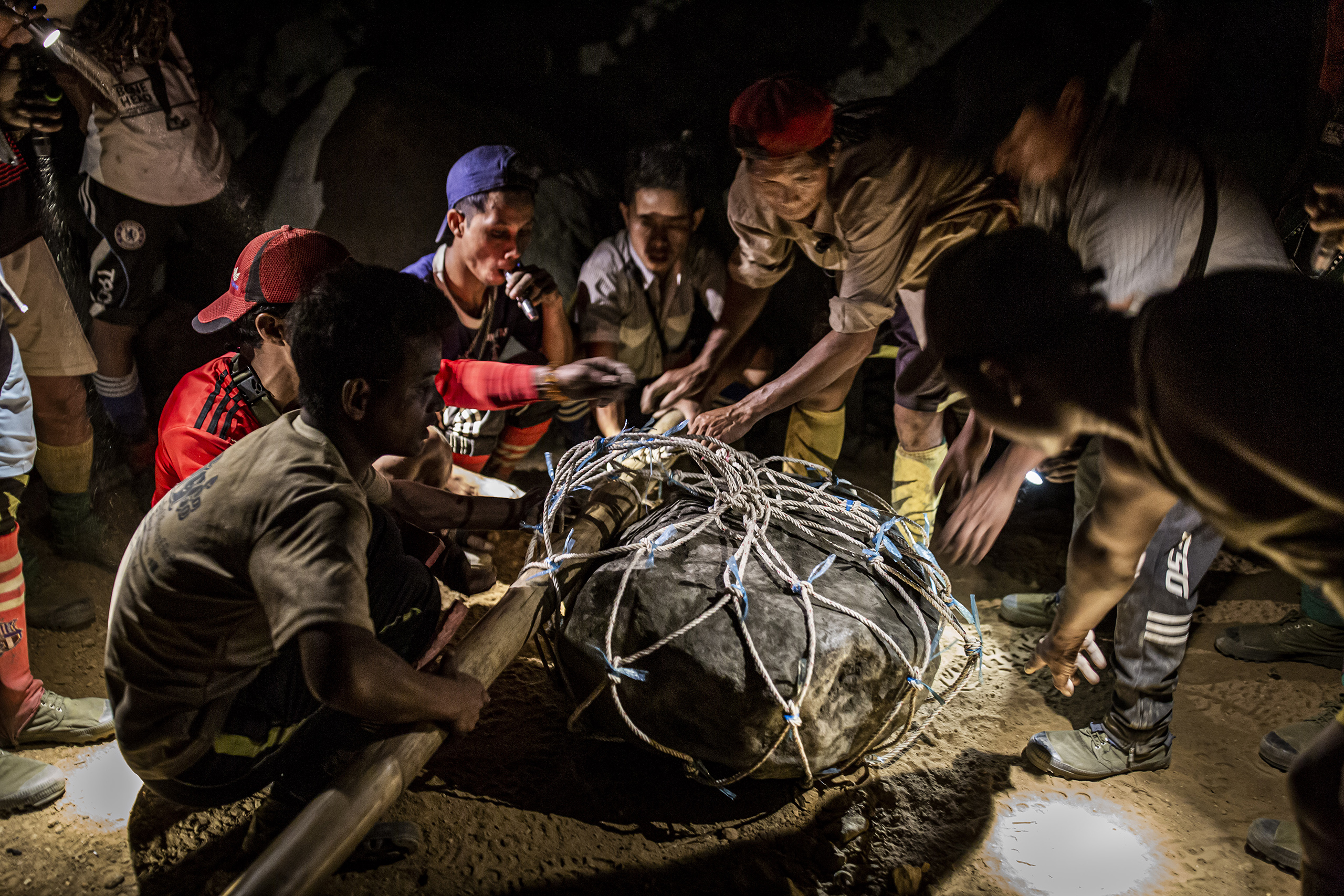 Myanmar produces 90% of the world’s jade and much of it ends up in China. Stones are often transported at night to be smuggled over the border.