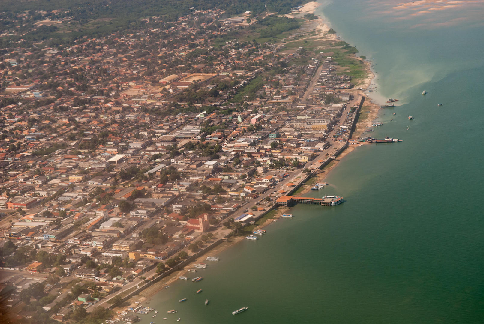 Aerial view of Itaituba and the tapajos river