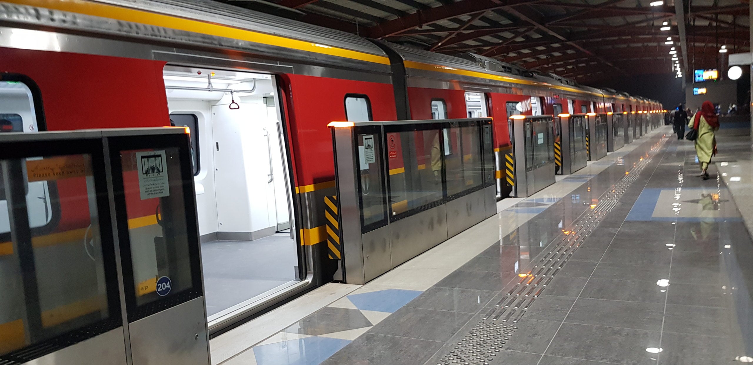 The Orange Line trains will help to reduce air pollution in Lahore [Image by: Nazia Ajmal]