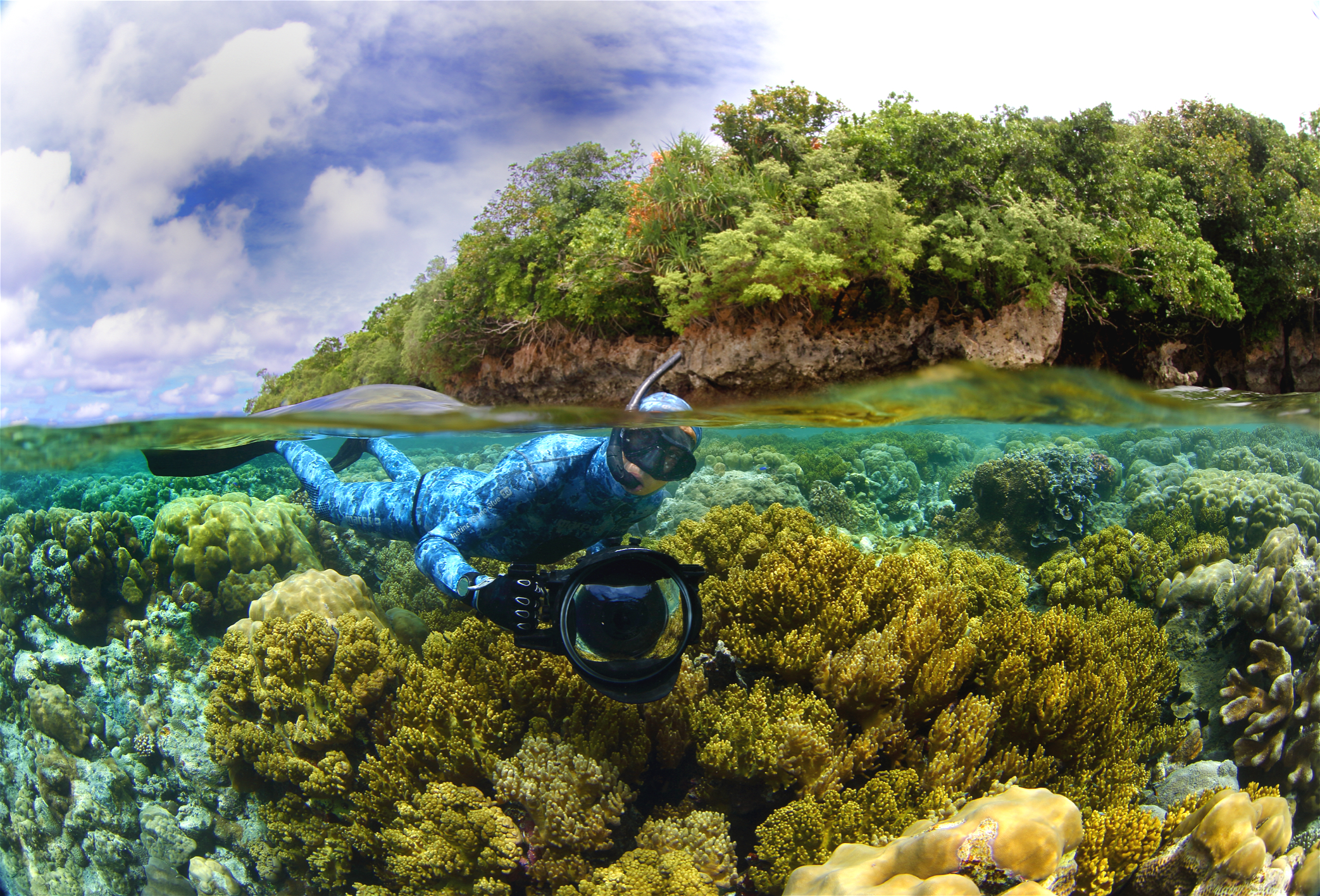 <p>Enric snorkelling (Image: Manu San Félix/National Geographic)</p>