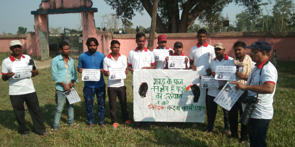 An awareness camp to help conserve Greater Adjutant Storks [Image by: Mohd Imran Khan]