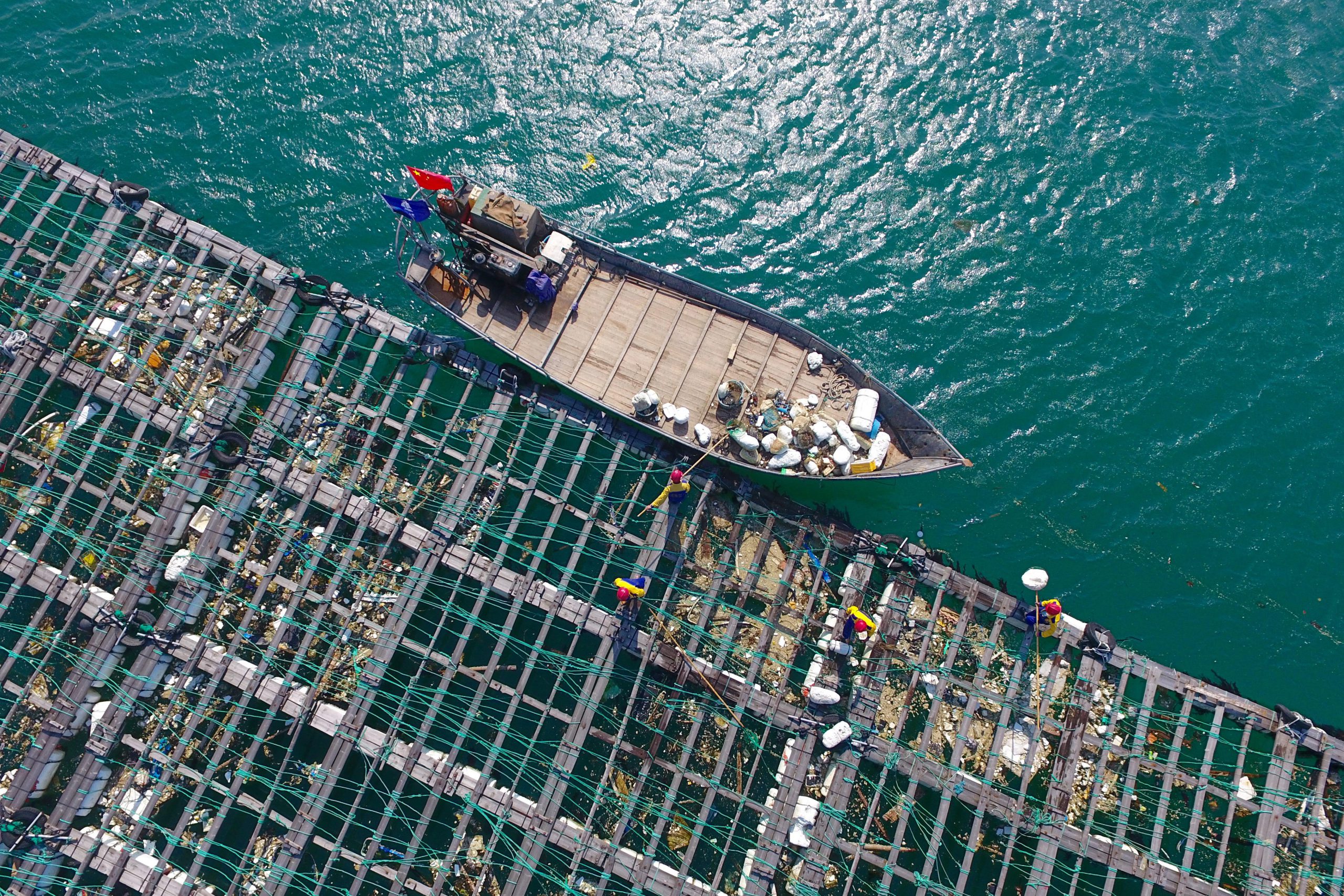 <p>福建省政府安排的海洋垃圾清理活动。图片来源：Alamy</p>