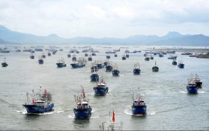 <div class="gmail_default">浙江舟山的渔船队在夏季休渔期结束后纷纷出港。图片来源：Alamy</div>