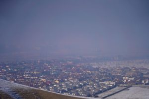 <p>Bishkek, Kyrgyzstan on 6 January, 2021. The capital of Kyrgyzstan is ranked the most polluted city on the World Air Quality index in 2021. (Credit: Abylai Saralayev/TASS/Alamy)</p>