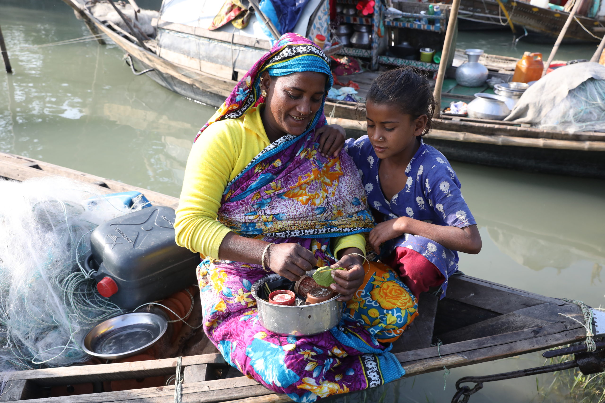From birth to marriage to death, everything happens on the boat [Image: Md. Abdus Salam]