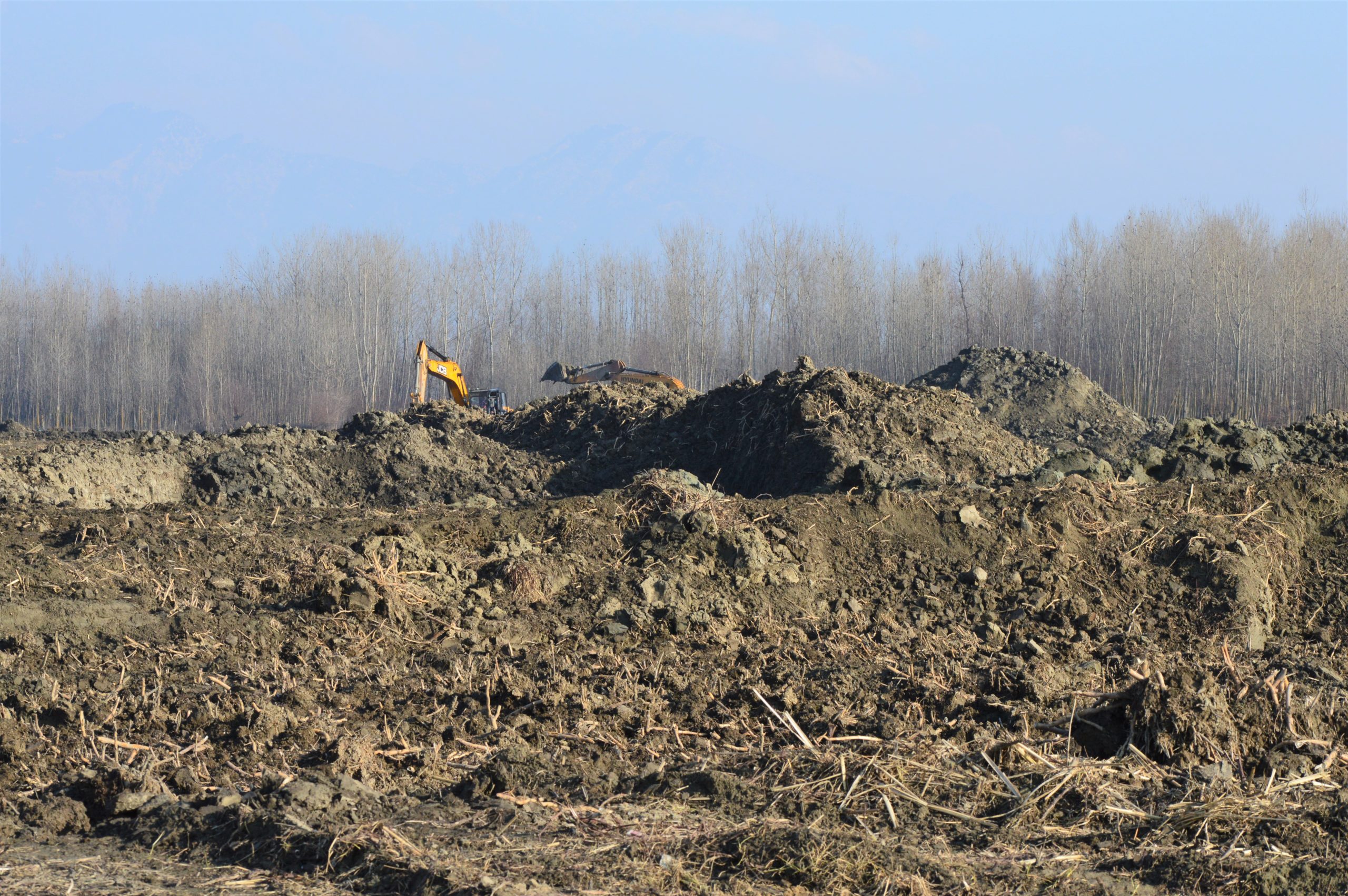 Hokersar wetland excavated material