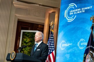 <p>US President Joe Biden delivers remarks during a virtual Leaders Summit on Climate, in the East Room of the White House (image: Alamy)</p>