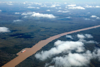 vista aérea do rio Paraná