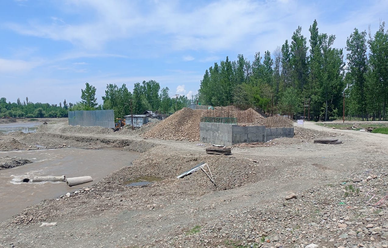 stone-crushing site along Bringi stream, Jammu and Kashmir, India