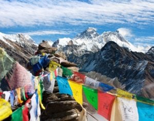 <p>View of Mount Everest, Lhotse and Makalu from Gokyo Ri in Nepal (Image: Daniel Prudek / Alamy)</p>