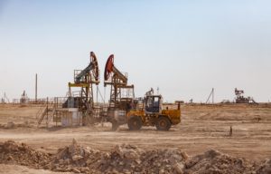 <p>Станок-качалка на нефтяном месторождении в Жанаозене на западе Казахстана (Изображение: Алами)</p>