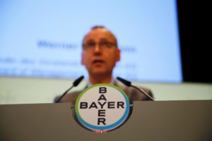 <p>Under growing pressure from campaigners and investors, agribusiness giant Bayer pledged to end sales of the herbicide glyphosate in the US by 2023 (Image: Wolfgang Rattay / Alamy)</p>