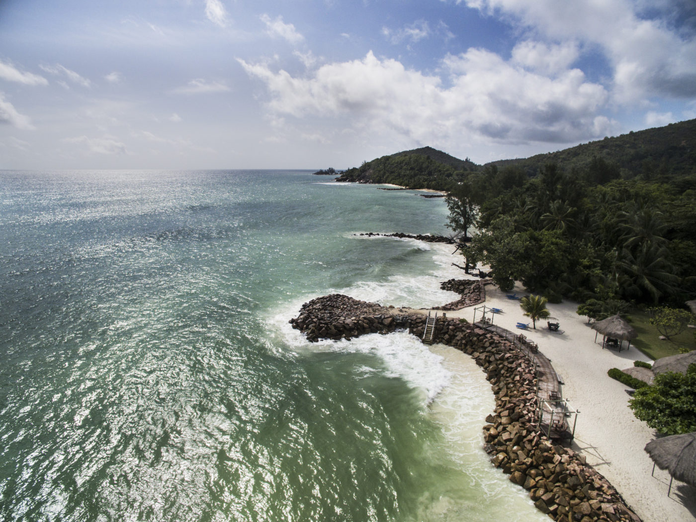Protección costera en las Seychelles, uno de los países más vulnerables a los efectos del cambio climático
