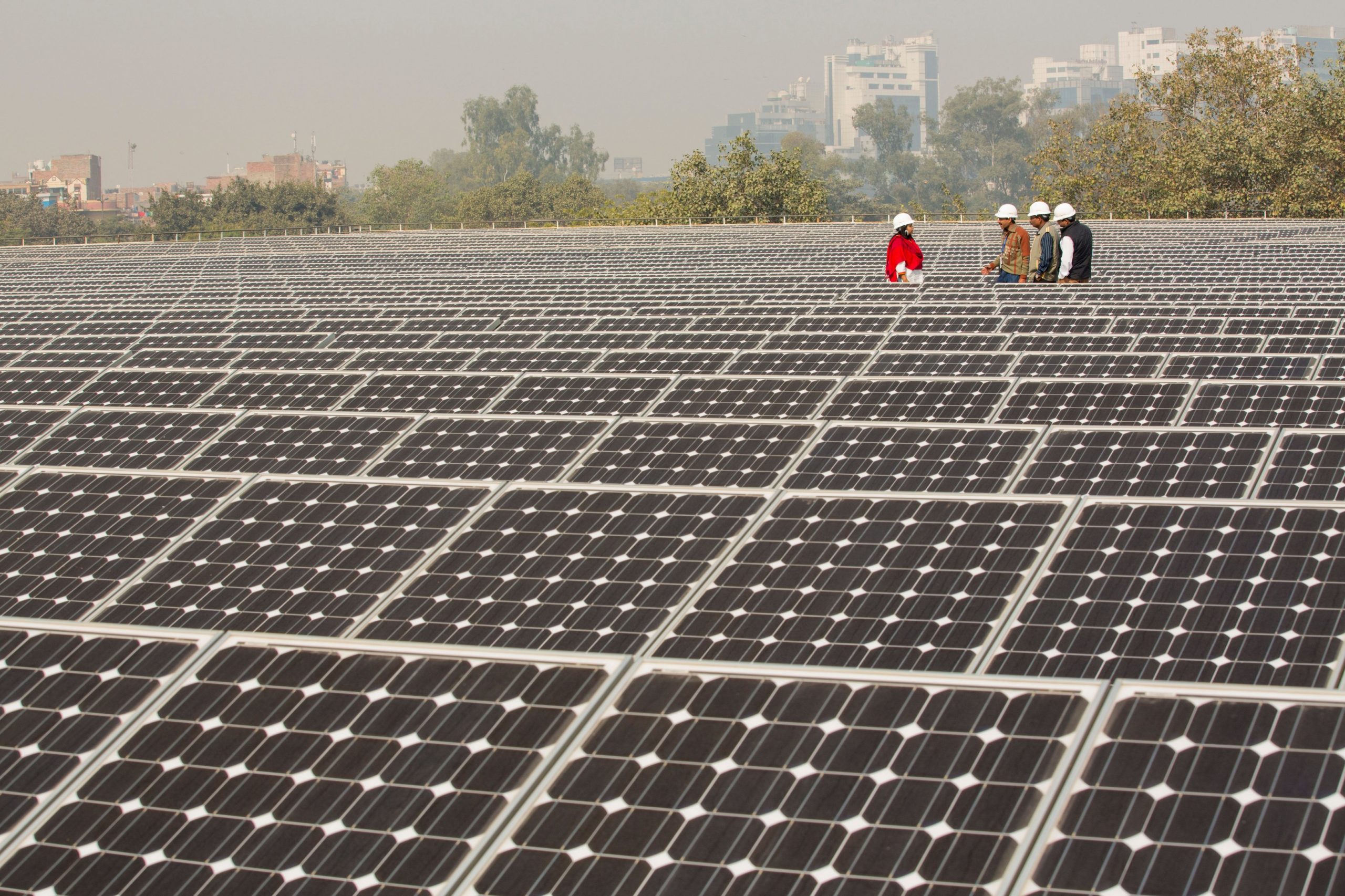 <p>A 1 MW solar power station in Delhi, India. Solar will be an essential part of India’s plans to implement the net zero by 2070 target. (Image: Alamy)</p>