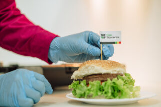 A veggie burger from the company Ergo Bioscience