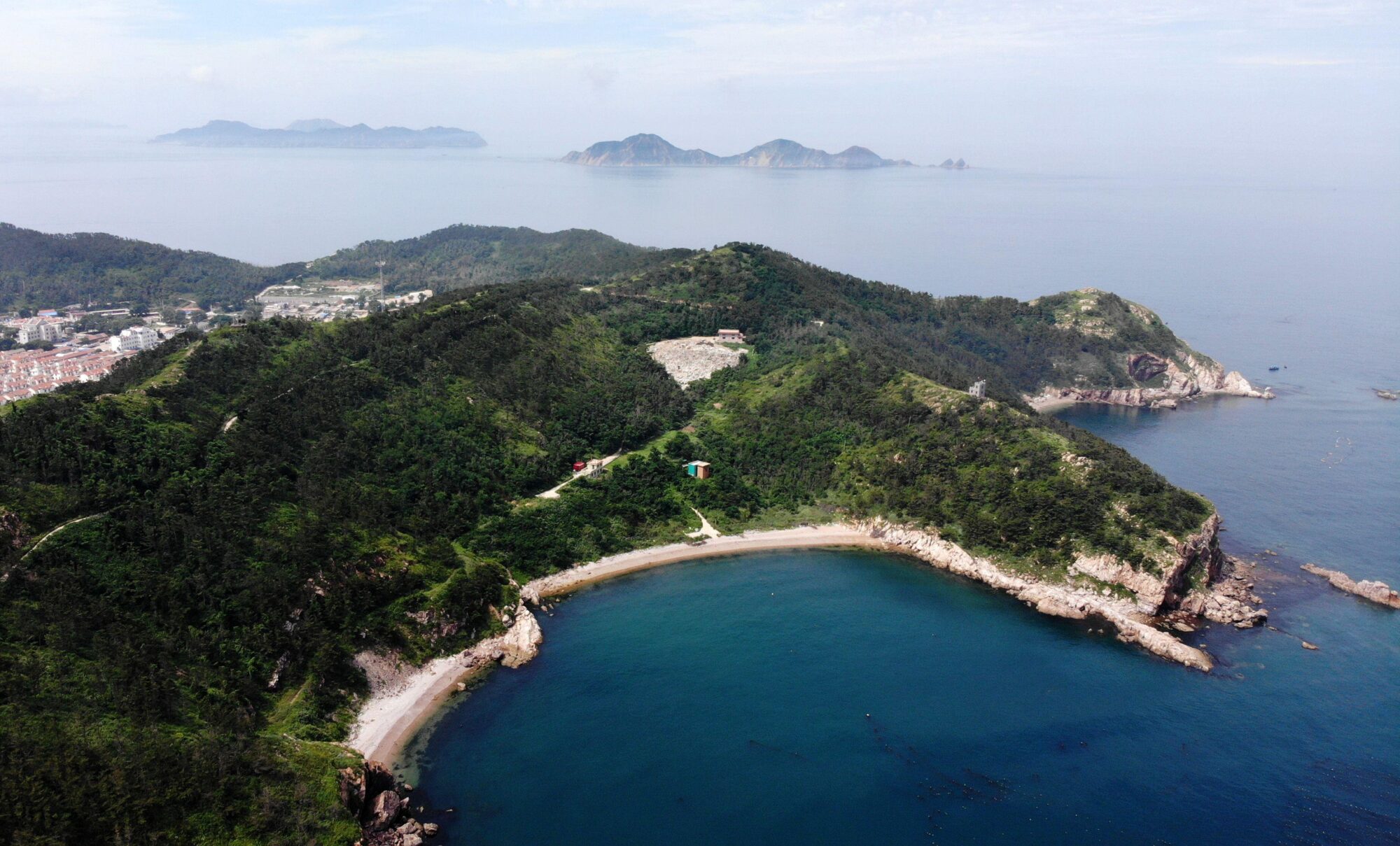 <p>鸟瞰山东长岛。图片来源：Wang Kai / Alamy</p>