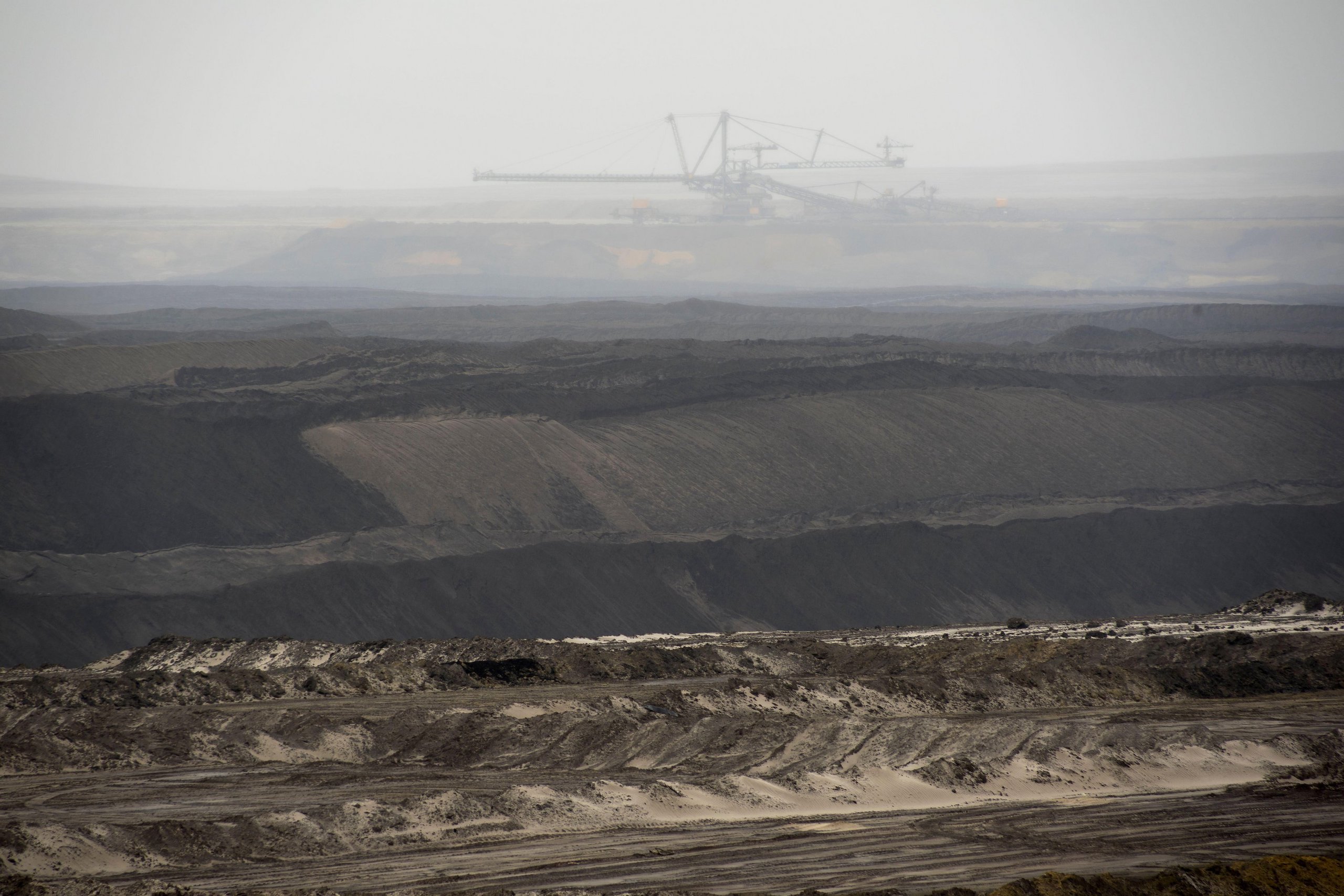  Mining machines in the Welzow-Süd open-cast mine in Lusatia Germany