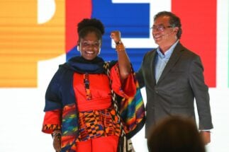 <p>Gustavo Petro, que é líder do partido de esquerda Colômbia Humana e está em primeiro lugar nas pesquisas de intenção de votos, nomeou a renomada ambientalista Francia Márquez como sua vice-presidente (Imagem: Alamy)</p>