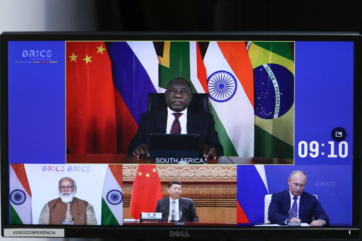 cumbre anual BRICS virtual en 2020
