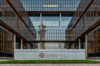 <p>The headquarters of the Asian Infrastructure Investment Bank in Beijing. NGOs have called for greater public engagement from the bank ahead of its annual meeting, to be held 26-27 October. (Image: AIIB)</p>