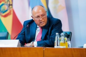 <p>Sameh Shoukry, Egypt’s foreign minister and president of COP27, has been urgently seeking to rescue a climate summit that is opening with low expectations (Image: Christoph Soeder / Alamy)</p>