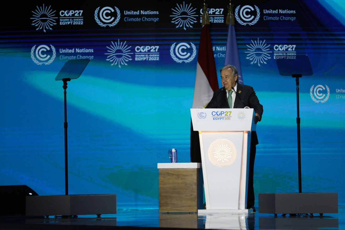 O Secretário-Geral da ONU Antonio Guterres fala na COP27
