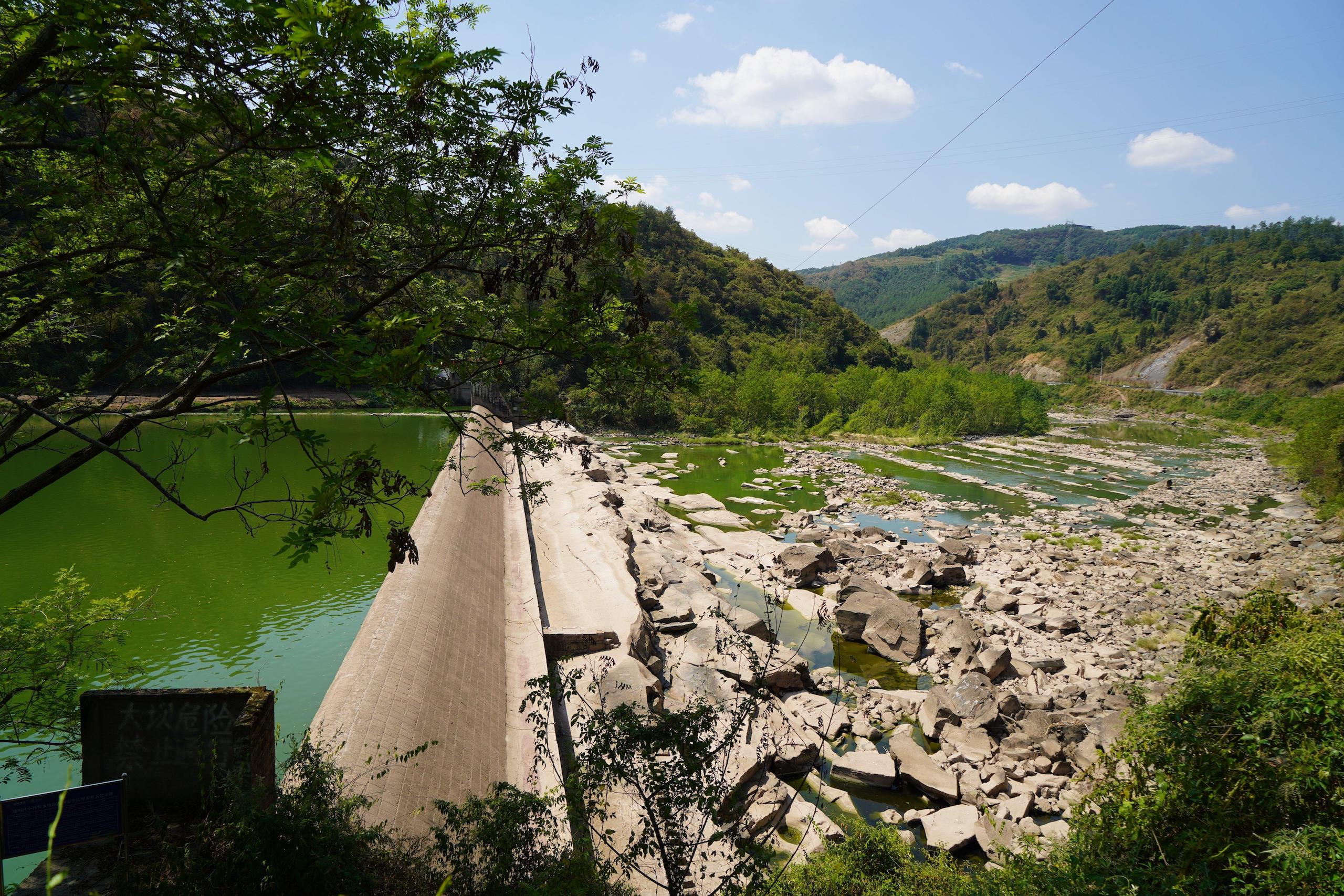 One small hydropower station on the Zhou River, Sichuan