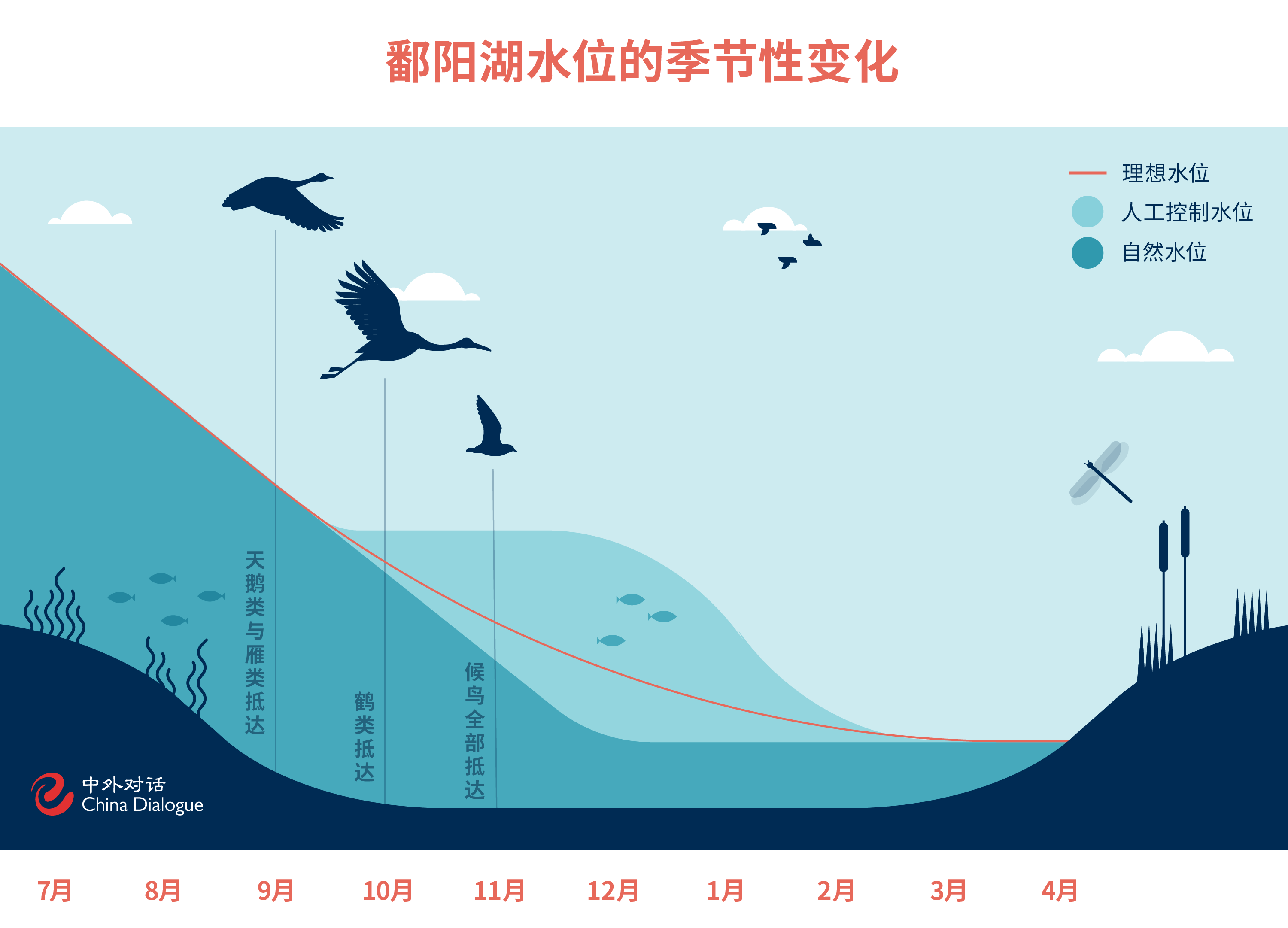 鄱阳湖水位的季节性变化