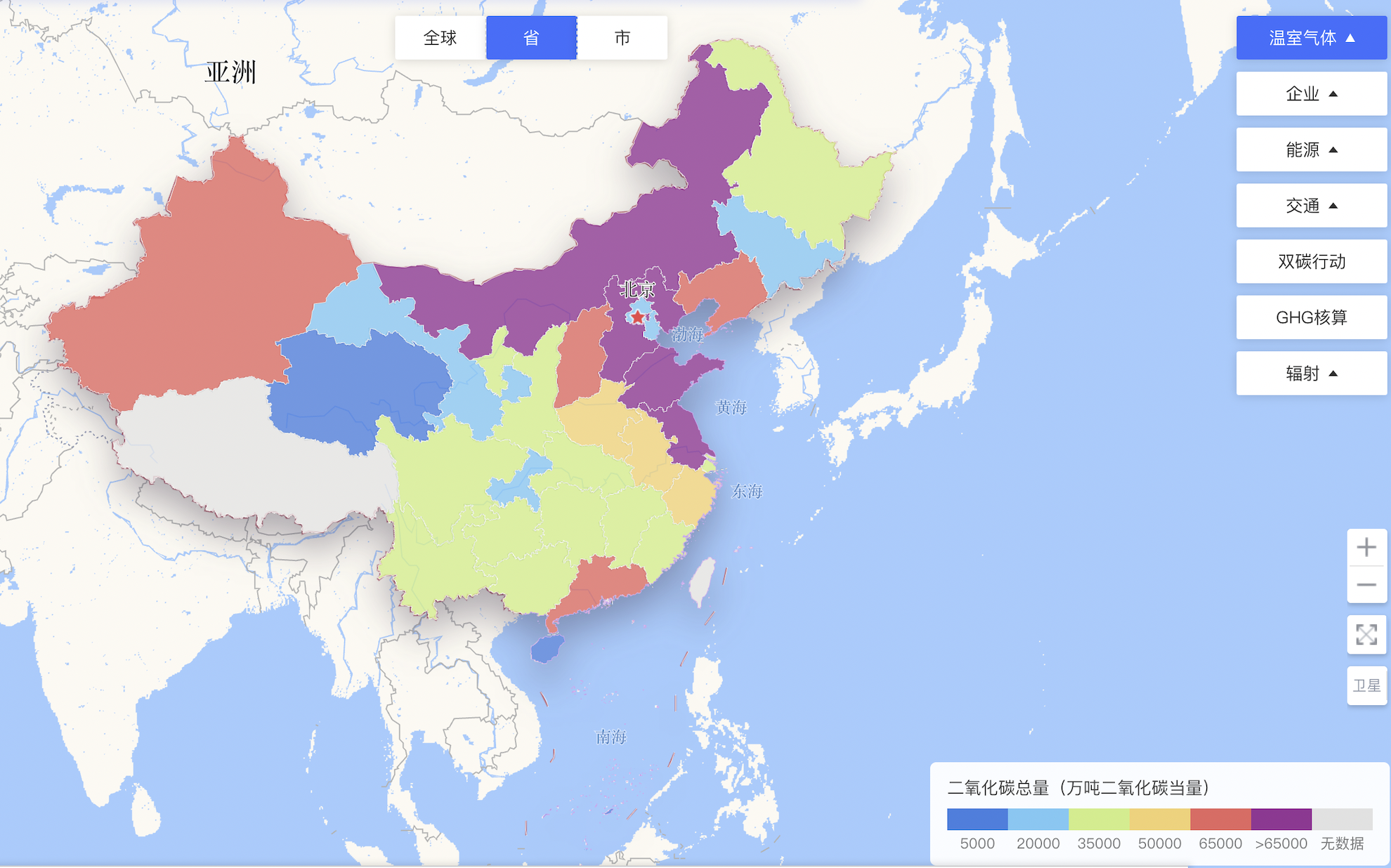 Screenshot of IPE’s Blue Map mobile app