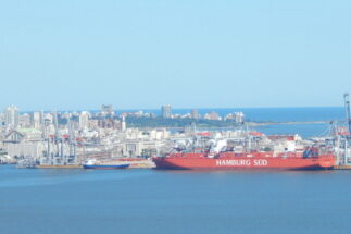 Vista aérea puerto de Montevideo