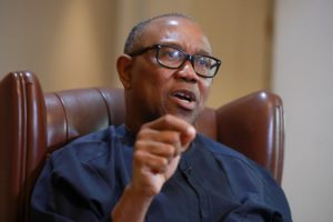 <p>Peter Obi, one of three main presidential hopefuls in this month’s election, has promised “a solar power revolution”, among other policies, to shift Nigeria away from oil and gas (Image: Temilade Adelaja / Alamy)</p>
