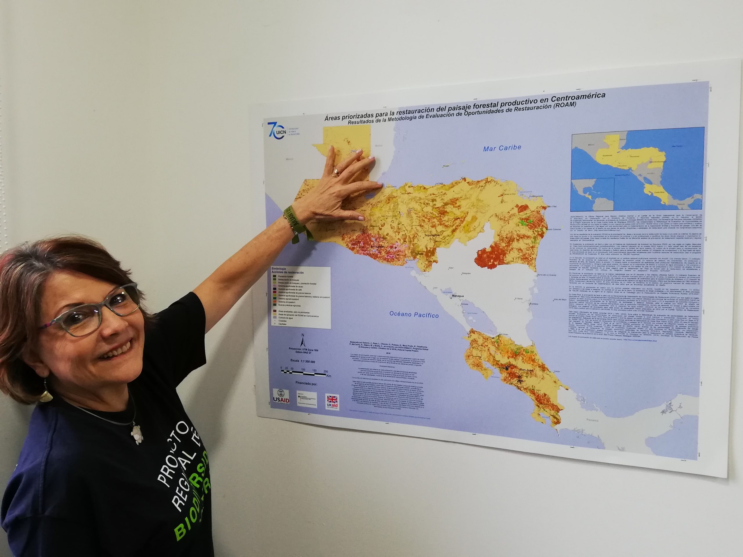 Zulma de Mendoza mostra mapa