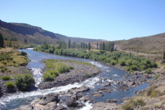 The Nahueve river in Neuquén province, patagonia, Argentina.