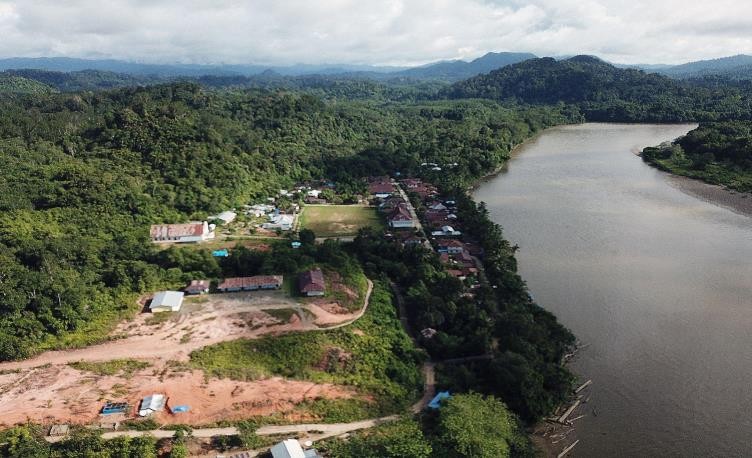 Long Lejuh village, aerial view