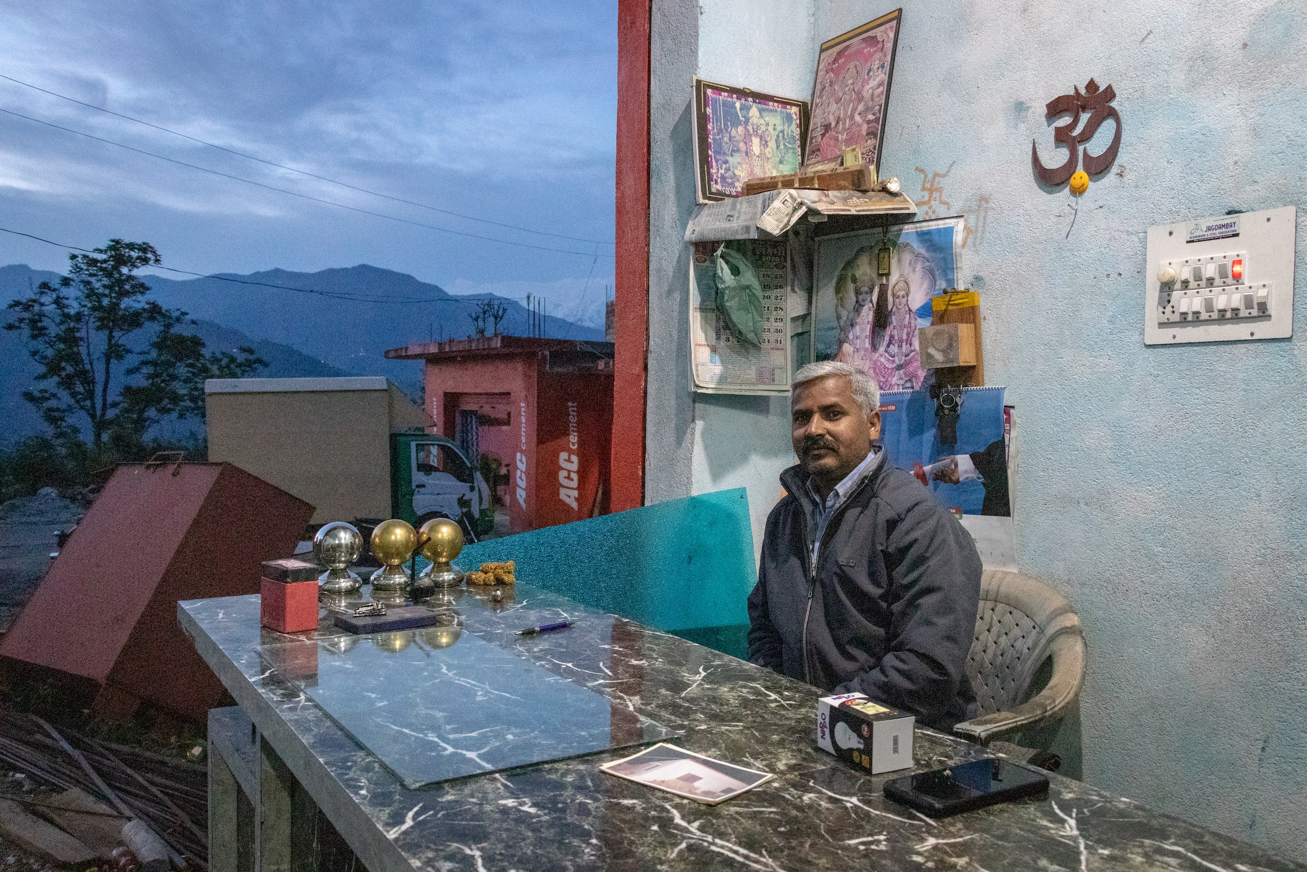Kartar Nath, 42, fears the loss of the network of clients he has built over the years in
Salal village if he has to move due to lithium exploration and mining. (Image : Ashish Kumar Kataria)