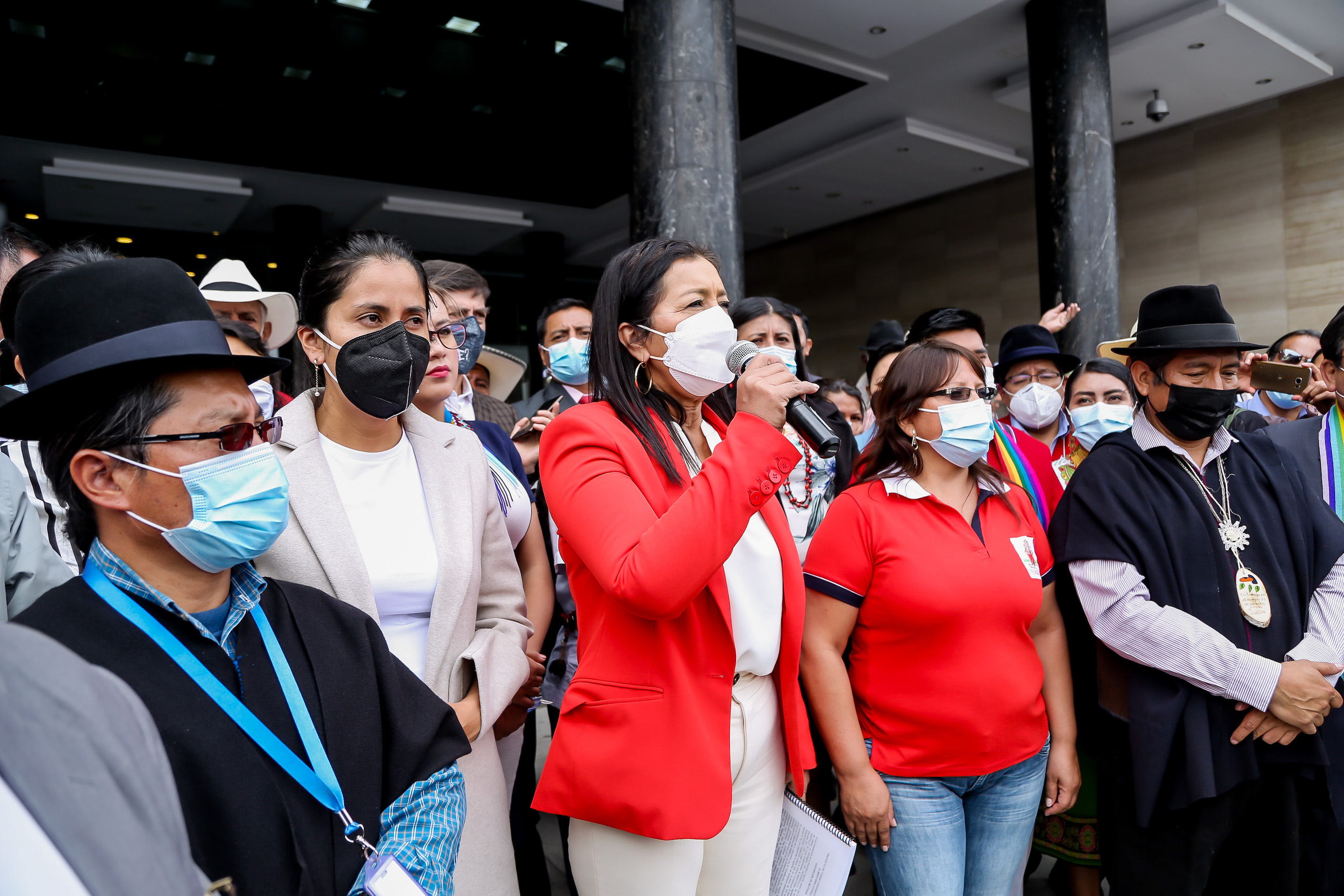Pachakutik’s bench outside the Ecuadorian Congress