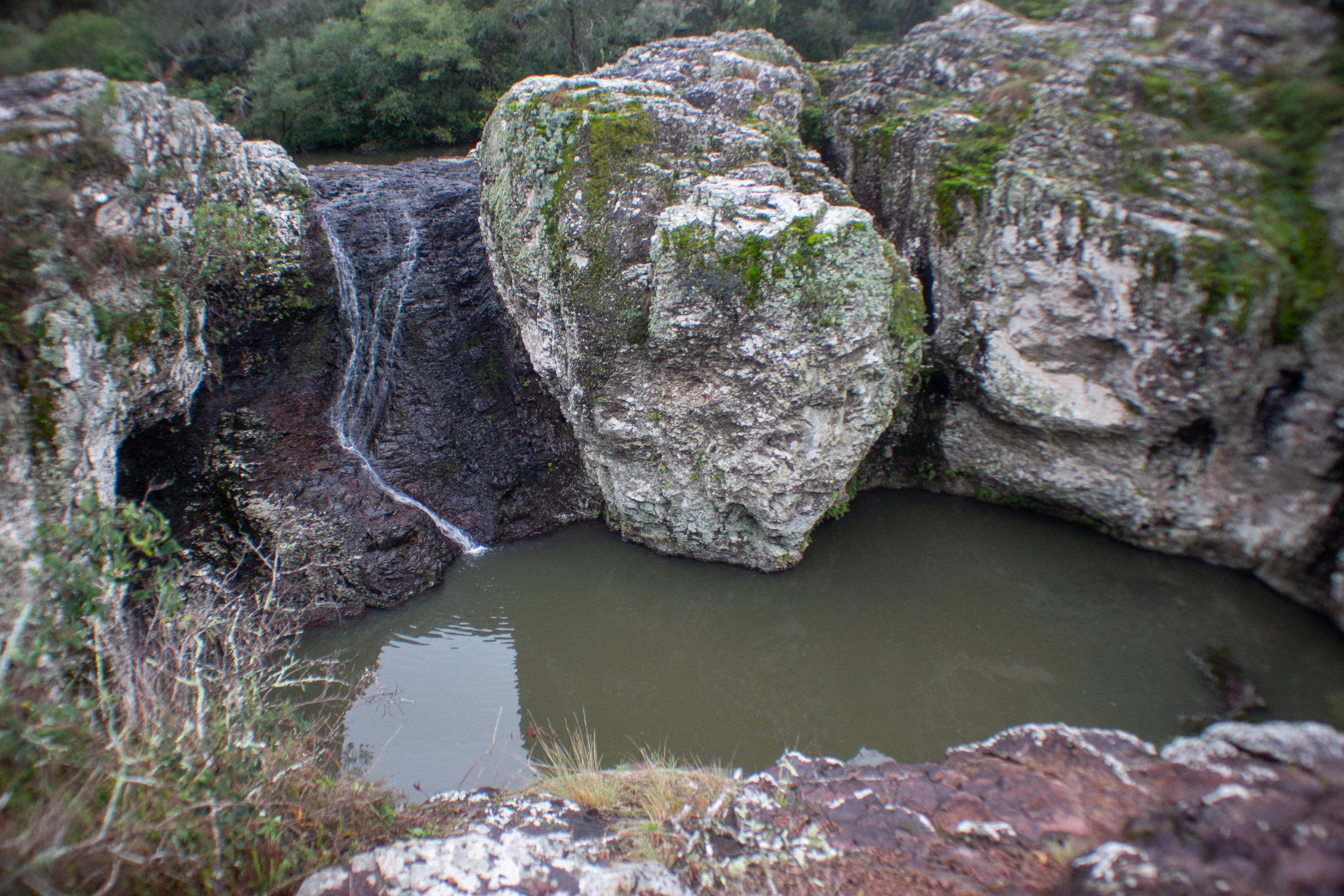 rocky waterfall and pool