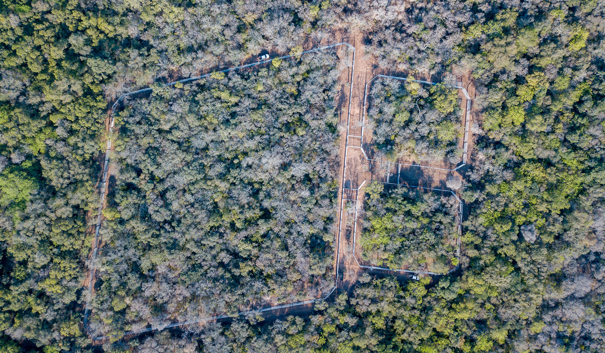 A corral to prevent the entrance of the jaguars and allows the neighbours to group their cows in El Impenetrable National Park, Argentina