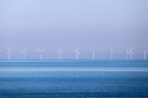 An offshore wind farm in Europe