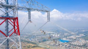 <p>The Fengcheng-Meili Yangtze River Crossing project, in Wuxi, Jiangsu, will be able to meet the daily electricity demand of about 8 million households and significantly improve the energy exchange between the two sides of the Yangtze River. (Image: Alamy)</p>