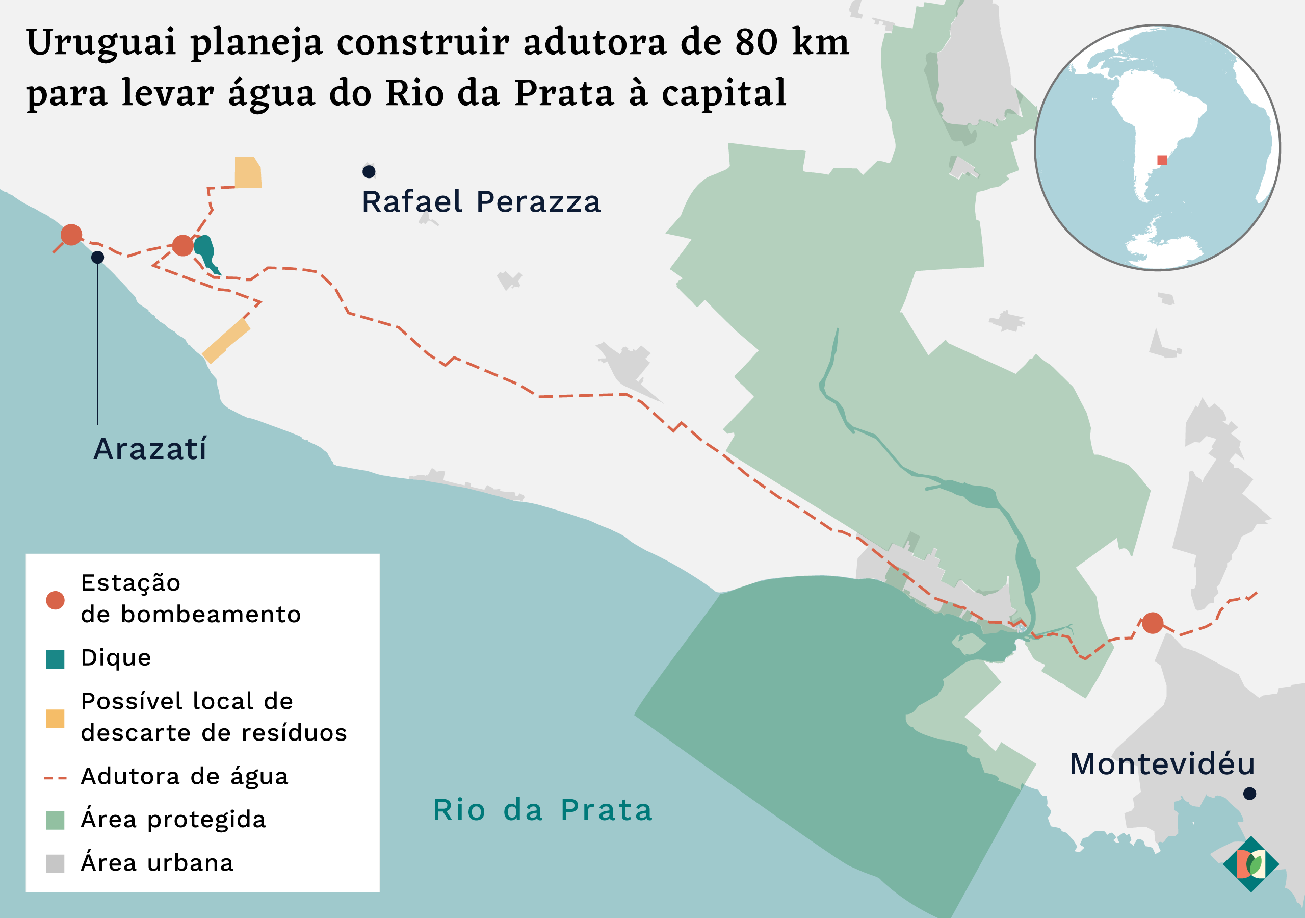 localização da nova estação de captação de água no Rio de Prata