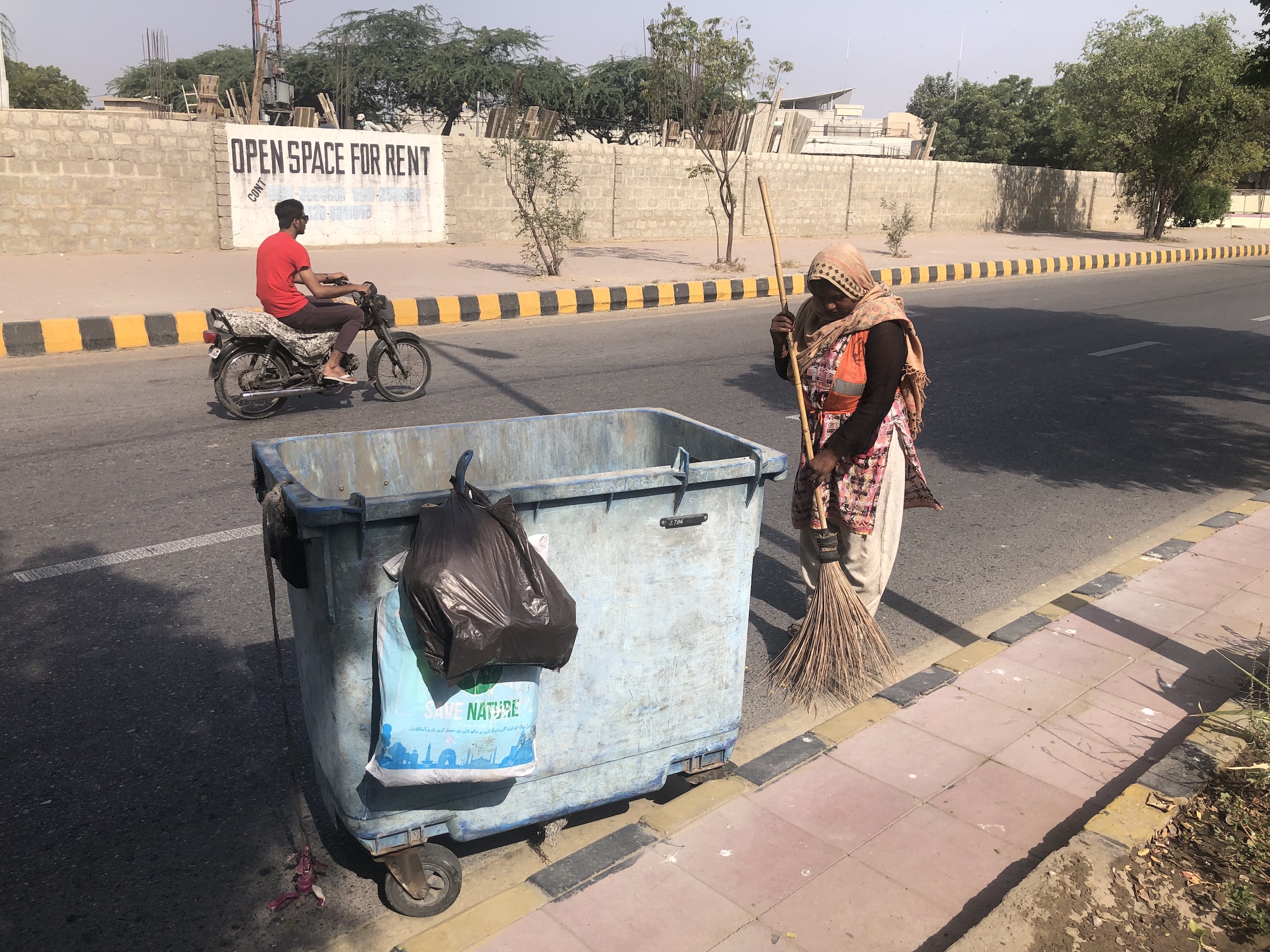 A female streetcleaner