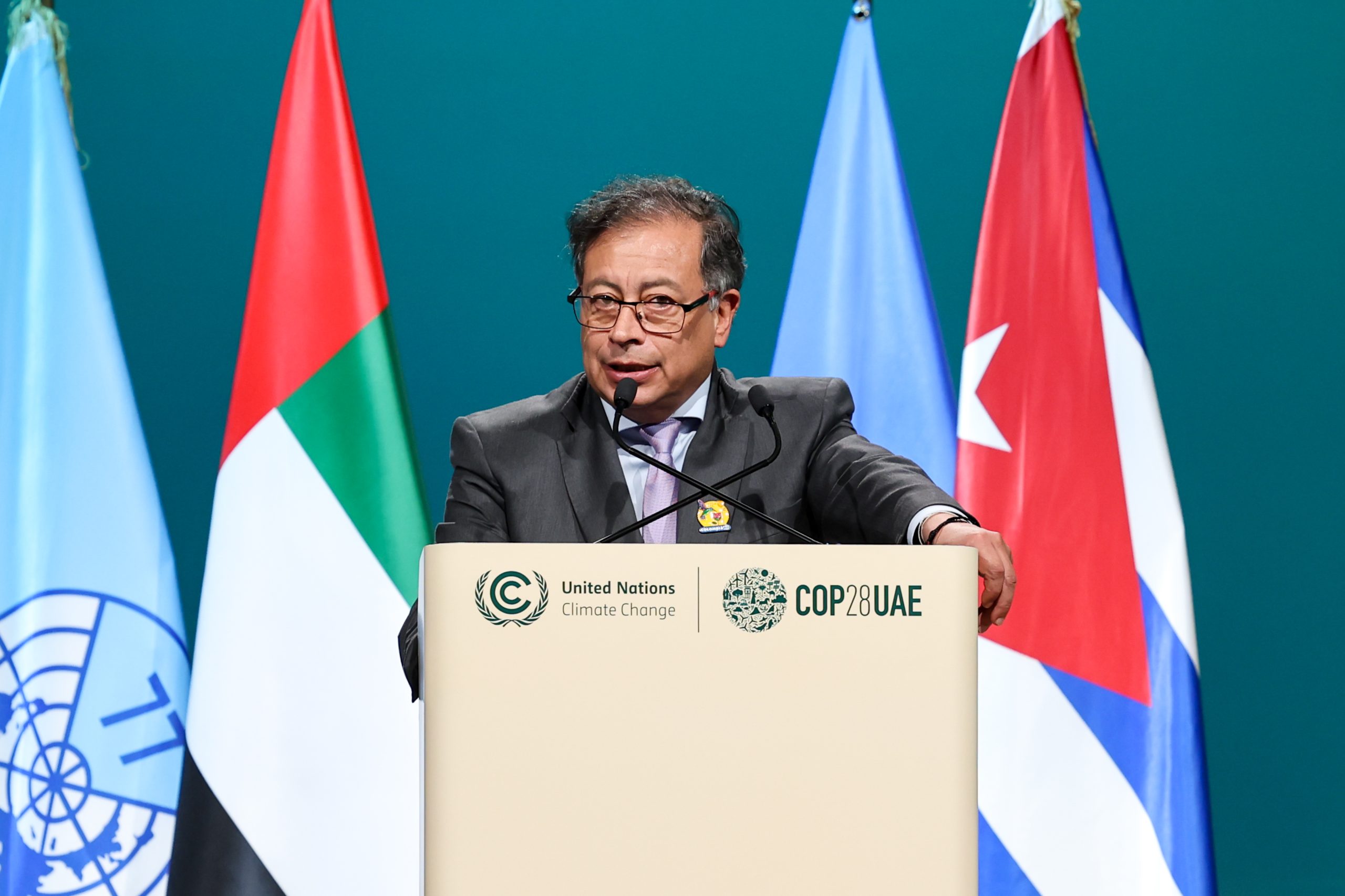 Gustavo Petro fala na COP28