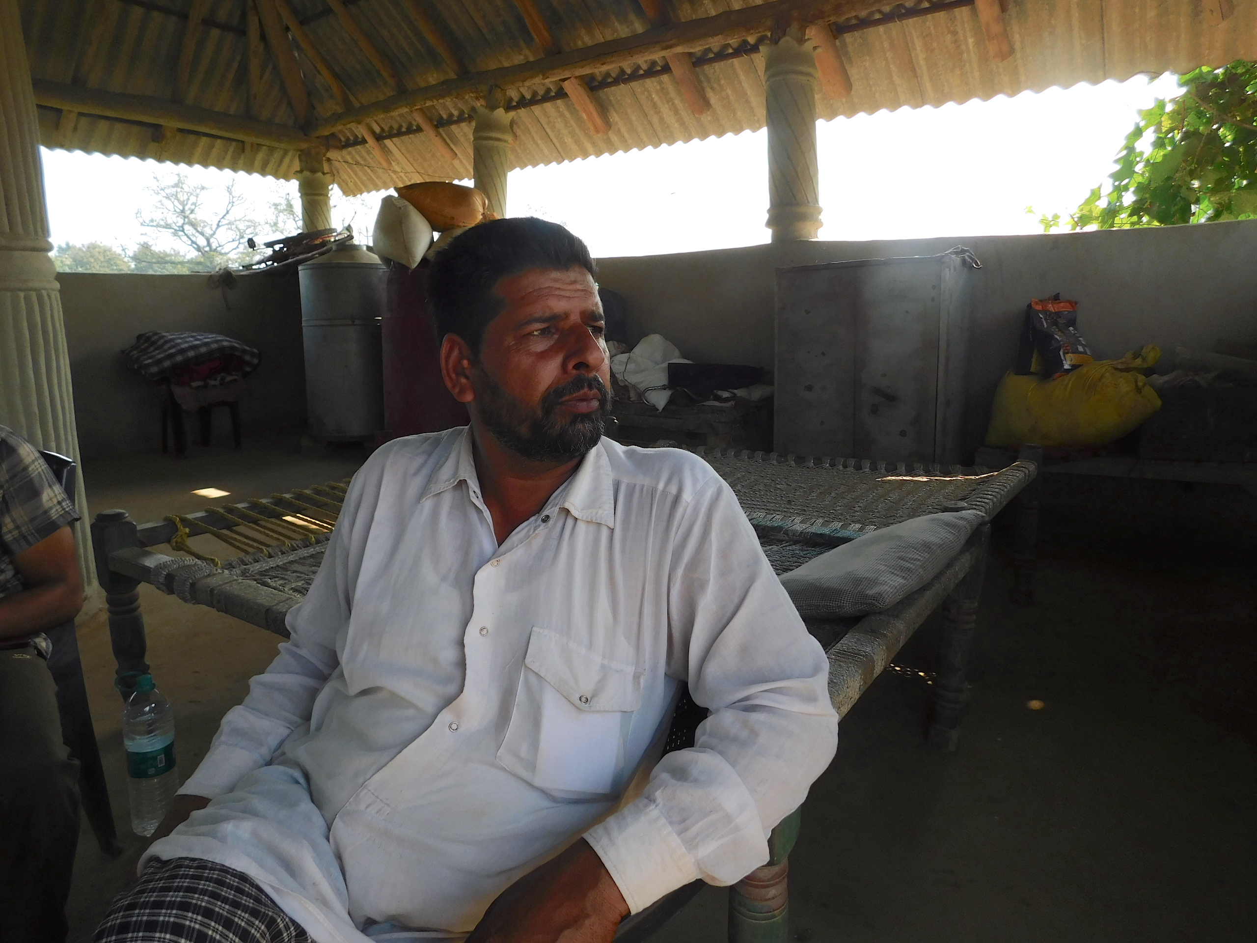a person sitting on a table