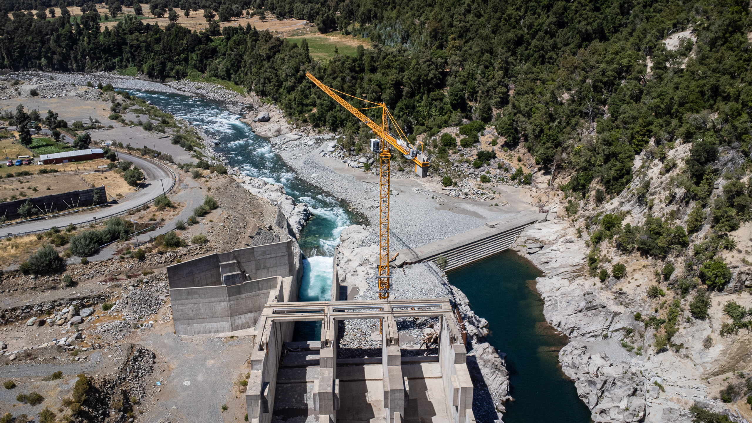 built reservoir over narrow river