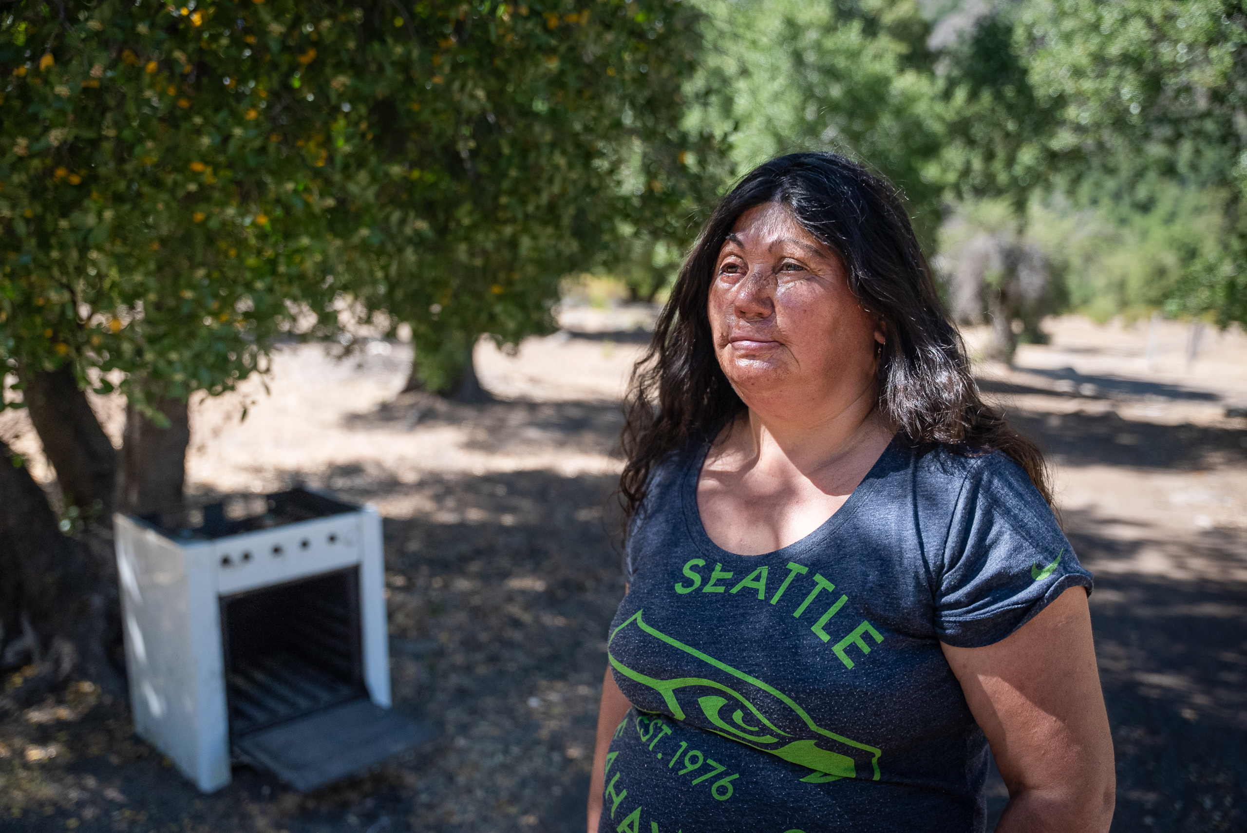 woman standing outside