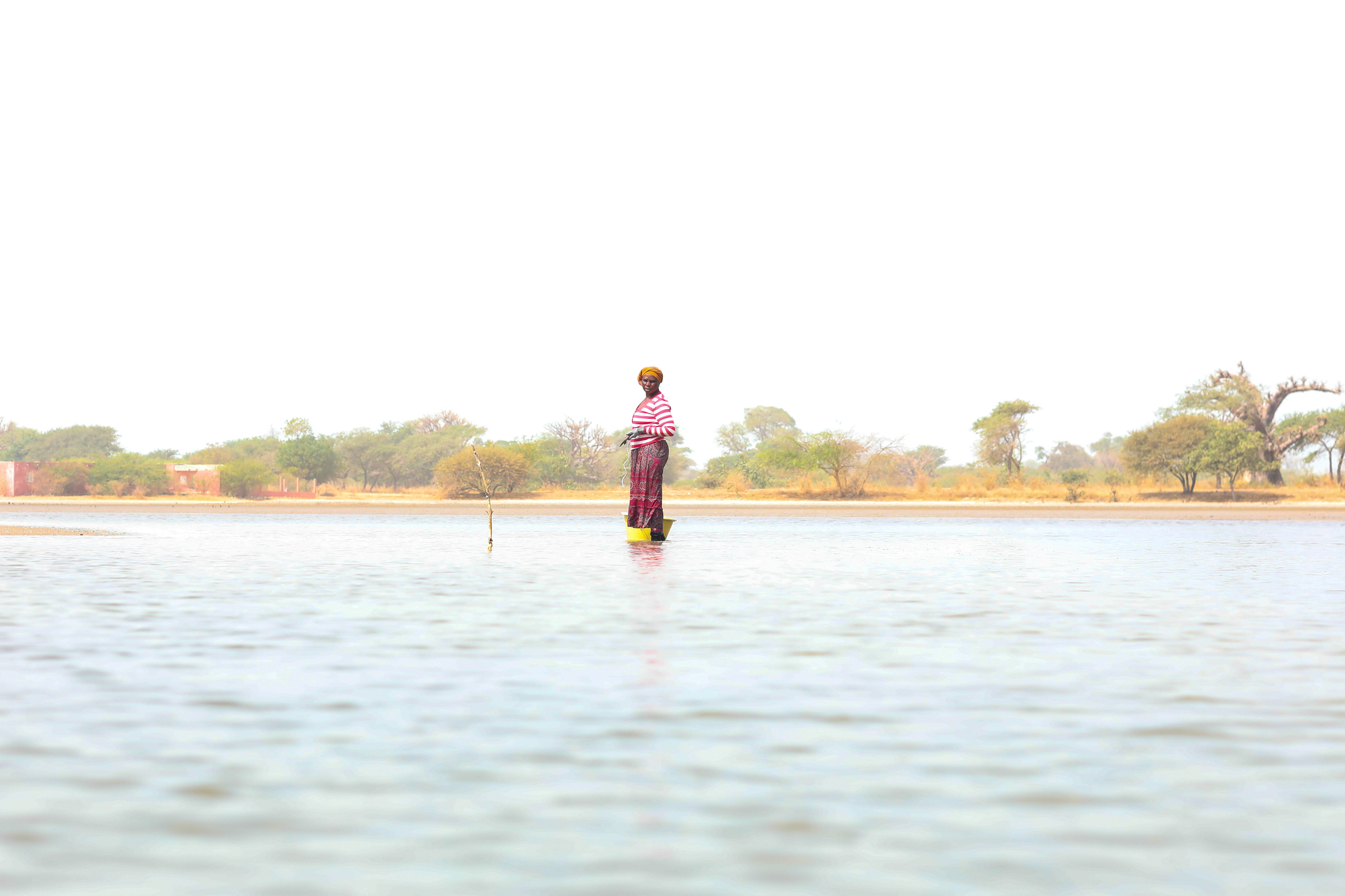 <p>Clemencia Ndene picking cockles in Palmarin, Senegal (Image: <a href="https://www.instagram.com/karozenphotographe">Karo Zen</a> / Dialogue Earth)</p>